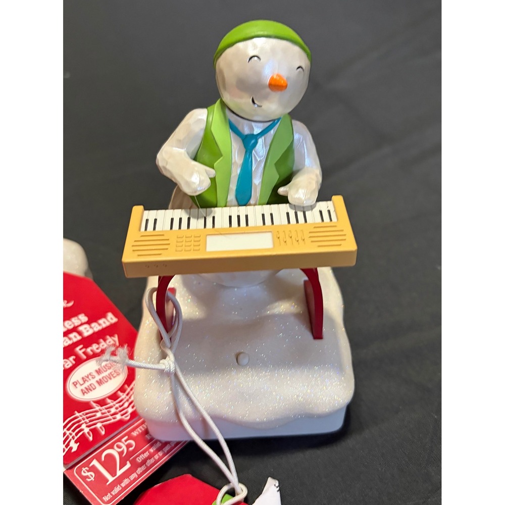 Hallmark 2010 Wireless SnowmanBand Keyboard Ken Music Motion Tested w/Tag & Book
